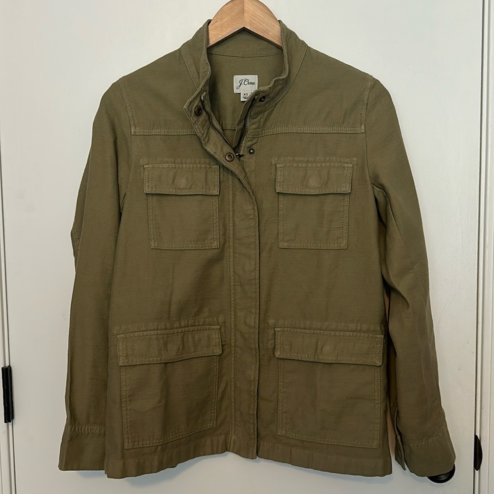 J. Crew garment-dyed military jacket